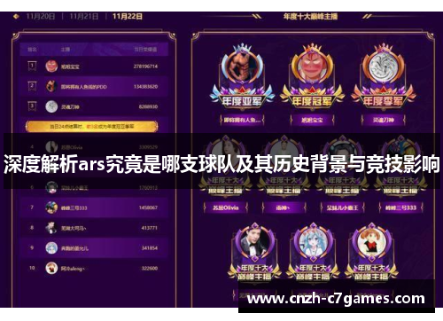 深度解析ars究竟是哪支球队及其历史背景与竞技影响